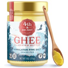 4TH & HEART Himalayan Pink Salt Ghee Butter 포스앤하트 히말라얀 핑크 솔트 기 버터, 255g, 3개