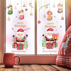 耶誕貼紙 聖誕耶誕假期壁貼 無痕背膠牆貼 DIY佈置 節慶裝飾 耶誕節壁貼