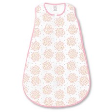SwaddleDesigns 아기 수면 주머니 0-6개월 양방향 지퍼가 있는 면 니트 웨어러블 담요 안전한 수면을 위한 무중력 작은 고슴도치 스몰 135710, Heavenly Floral