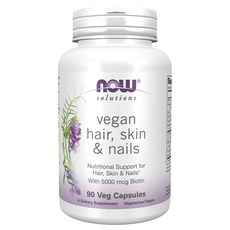 NOW Foods 生物素500mcg素食膠囊, 1個, 90顆