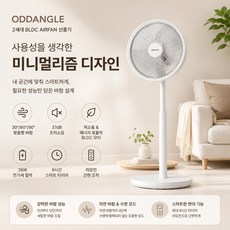 오드앵글 2세대 BLDC 에어팬 선풍기 무선 리모콘 초저소음 초절전, CT-F1460DT