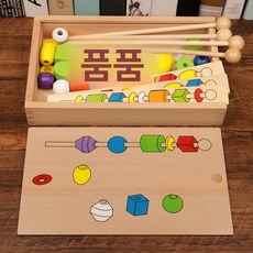 작업치료도구 소근육 운동 교구 연습 모델 근육 손목재활, 색상 모양 인식, 1개, 기본 색상