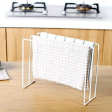 행주 건조대 와이어 스탠드 주방 싱크대 행주걸이 정리 타월걸이 다용도 접시 간이 선반 소형 타월 캠핑, 화이트