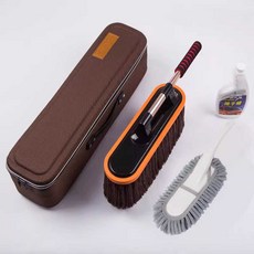 자동차 브러쉬 먼지 청소 먼지털이 손세차 차량용 솔 청소브러쉬, 1개, 3. 브라운 더스터 세트