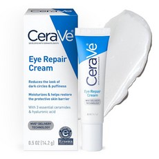 CeraVe 아이 리페어 크림 | 14.8ml(0.5온스) | 다크서클 및 붓기용 아이크림 | 무향, CeraVe 아이 리페어 크림 | 14.8ml(0.5온, 0.9991926496778811