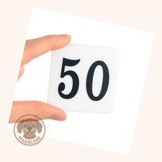 마블네 아크릴 숫자 번호판 스티커 1~50 화물차번호판가드 인테리어번호판, 48