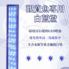 金金水族 UX 白藍跨燈 雅柏 最新版 寬版 白藍海水燈 寬11公分 海水燈 跨燈 LED燈 觀賞魚專用燈, 1個, UX 白藍跨燈/ 4尺