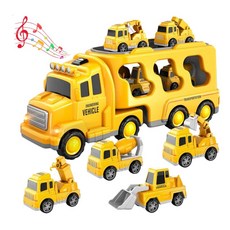 소방차 경찰차 중장비 트럭 트레일러 5종 세트 미니자동차 MJS JOYFUL, 1개