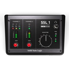 [기어라운지 공식수입] SSL 1 Solid State Logic 2채널 USB 오디오 인터페이스 32bit 192kHz Legacy 4K 포터블, 블랙