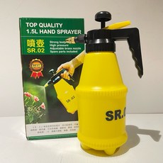 1.5公升 氣壓噴壺, 1個, SR-02 氣壓式噴壺, 黃色