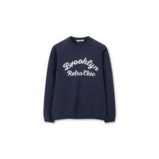 매장정품 탑텐 TOPTEN 남성 셔닐 크루넥 스웨터 레터링 _MSG1ER1902 MSG1ER1902 135392