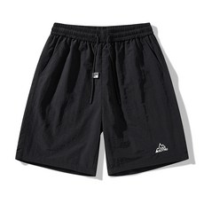 【冰絲速幹】男士短褲 運動短褲 籃球褲 泳褲 休閒褲 五分褲 藏青色 美式寬鬆 夏季外穿 健身游泳兩用