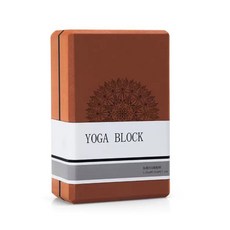 瑜珈磚 高密度EVA材質 防滑瑜珈磚 輔助伸展瑜珈磚, EVA款咖啡色, 1個