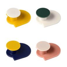 모던한 인테리어 접착형 벽걸이 후크, 4개, 혼합색상