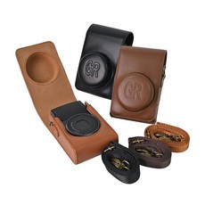 디카파우치 파우치 카메라가방 가로형 스타일 가죽, 1개, GR3 수제 커피