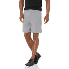 Amazon Essentials 남성용 운동용 농구 체육관 퍼포먼스 테크 루즈핏 트레이닝 반바지 2팩 블랙 3XL 빅, 그레이/네이비
