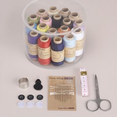 針線包 針線盒 針線組 縫紉工具 亞克力針綫盒家用全套彩色縫紉機縫綫手工縫衣綫, 1個, 亞克力圓形針線盒