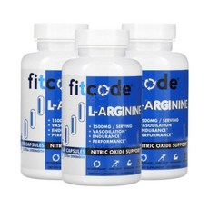 핏코드 아르기닌 알기닌 1500mg 100캡슐 3개 운동전 부스터 아르지닌 Arginine, 100정