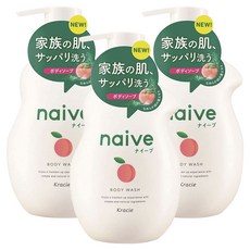 Kracie 葵緹亞 naive 娜艾菩蜜桃身體沐浴乳, 3個, 530ml