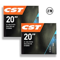 CST 20인치(406) 미니벨로 전기자전거 E-BIKE 튜브 슈레더 벨브 48mm, 2개