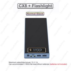 듀얼 USB 마이크로 USB 유형 C 전원 은행 쉘 5V DIY 쉘 18650 홀더 케이스 배터리없이 분리형 배터리 충전 보관함, 1) Normal Black, 1) Normal Black