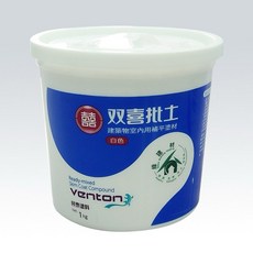 雙喜批土 KG裝 4KG 含稅附發票 補牆膏 壁癌 牆面修補膏 修補膏 牆面修補 防水 填縫 修補, 1個, 1KG 超商限4罐