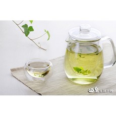 日皇 玻璃花茶壺 泡茶壼 冷水壼 玻璃壼 贈雙層玻璃杯 玻璃茶壼 耐熱花茶茶具 企鵝壺600ml 台灣現貨, 1個, 花茶壼+2只雙層品茗杯