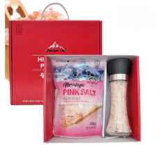히말라야핑크소금180g+리필250g 그라인더 소금선물 결혼 조문 돌답례품, 1개, 430g