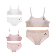 Toon Nara青少年第2階段胸罩內衣 6件組 棉質材質 小學生國中生女童胸罩 RK Smile 6件