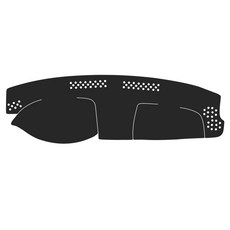 e系列汽車用品 2003-2011年 MARCH 專用 儀錶板遮陽反光保護墊, 黑色, 長毛(長度3-4mm)