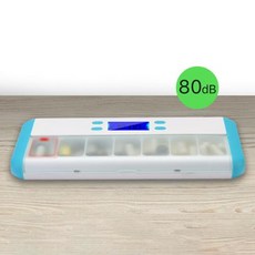 여행용 알약 상자 알림 지능형 타이밍 약 보관함 노인 디펜서, 01 White Blue, 1개
