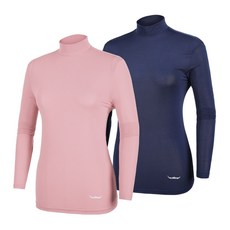 [BFL] (1+1) 여성 긴팔 반목 티셔츠_실키한 기능성 스트라이프 긴팔 반목 골프 스포츠 이너 티셔츠