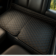 스노우캘리 차량용 뒷자석 확장 접이식 평탄화 차박매트 보드, 골드블랙