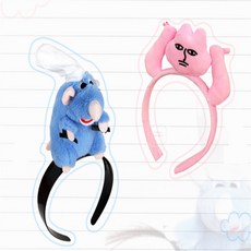 써니썬이 두 손 집게 인형머리띠 촬영소품, 토끼