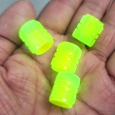 자동차 타이어 야광 밸브캡 옐로우 4P 타이어 에어캡 바람마개 공기주입구 마개, 상세페이지 참조, 1개