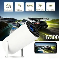 2026 신형 HY300 야외 휴대용 프로젝터 4K 와이파이 1080P 1280 720P HD 홈시네마 비디오 영화 LED 게임 프로젝션, EU 플러그, Mini HY300-With