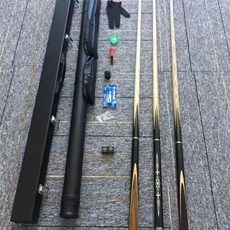 【臺灣出貨】戰神臺球桿小頭斯諾克中式黑八黑8球桿美式九球桌球桿檀木包郵代-奢尚匯品, 戰神2杆盒高級套裝-小頭9.8MM, 1個