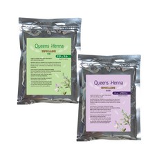 퀸즈 업그레이드헤나 1+1 천연헤나염색약 Queens henna upgrade 인도직수입 정품, 브라운+네추럴투명, 1개