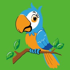 MEIISEO숫자 유화 DIY그림 그리기 셀프페인팅 침실 거실 장식, 프레리동물11블루앵무새, 옵션1