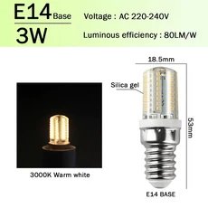 G9 LED 옥수수 전구 E14 AC 220V 2W 슈퍼 밝은 빛 비 스트로브 따뜻한 흰색 할로겐 램프를 대체 있습니다, 06 E14 3W 3000K, 05 2pcs