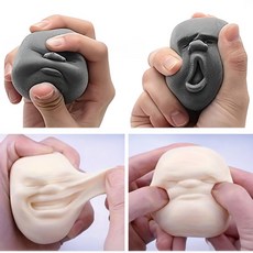 제이킨 2P 카오마루 스트레스볼 대형, 1세트, 아이보리+블랙