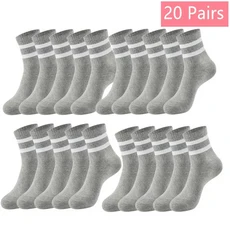 쿠쿠스토어 중간 길이 양말 여성 클래식 블랙 화이트 솔리드 컬러 유행 캐주얼 스포츠 흡수 통기성 1/7/10/, 04 20 Pair-4