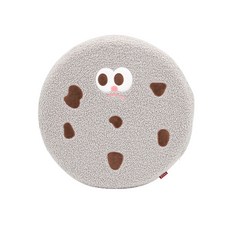 해피유통 귀여운 쿠키 디자인 메모리폼 둥근 방석 귀엽고 편안한 쿠션 좌석, 40*40*4.5센티미터, 그레이