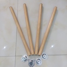 桃園出貨 桌腿支架配件 木頭桌腿 家用桌腿 加粗實木桌腳寫字桌 可拆卸木腳, 60cm木腿 傾斜款 4只, 1個