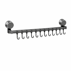 클릭핏 무타공 초강력 흡착식 주방걸이대 60cm, 1개, 쉐도우블랙