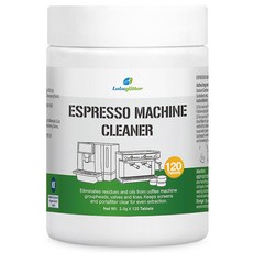 룰루글리터 에스프레소 머신 클리닝 정제 디스케일 익스프레소 메이커 백플러시 오일 리무버 120 탭 브레빌 바리스타 익스프레스 가가 델롱기 유라 와 호환 가능, 1개