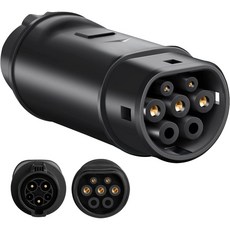 전기차 충전 커넥터 어댑터 이동형 연장선 변환기 급속, 타입1에서 타입2로 변환, 1mAh, 1개