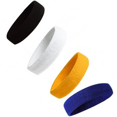 데일리코브 땀흘림방지 헤어밴드 스포츠 운동, 컬러, 4개