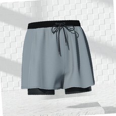 남성 수영복 반바지 이중레이어 드로우스트링 비치웨어 운동복 트레이닝복 헬스복 피트니스웨어