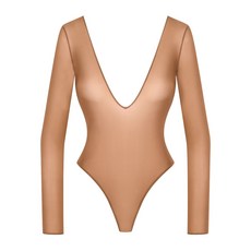 메종클로즈 프렌치 키스 라이트 오픈 백 긴소매 바디수트